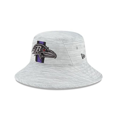 Baltimore Ravens Gorra | New Era Official NFL Training Stretch Bucket Hat Mexico - Negros